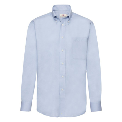 Рубашка"Long Sleeve Oxford Shirt", светло-голубой_XL, 70% х/б, 30% п/э, 135 г/м2